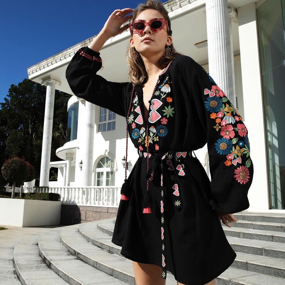NWT Bonita Collective/Love, Bonfire the Label - High As A Kite Embroider…